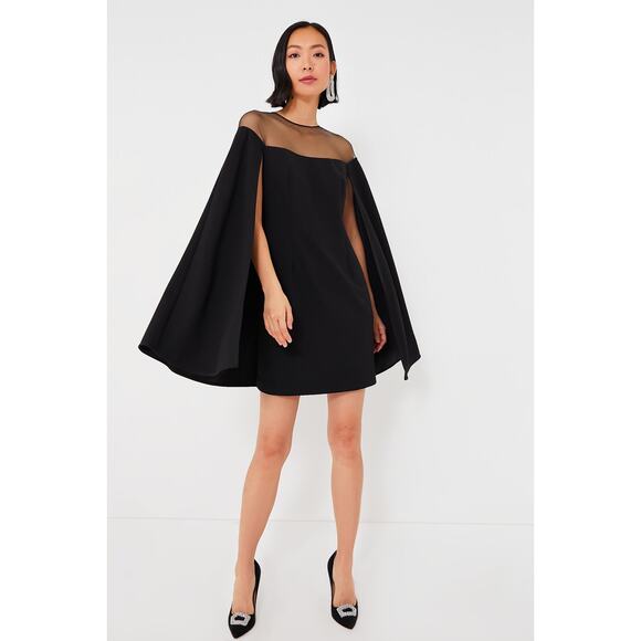 Tuckernuck Dresses & Skirts - TUCKERNUCK Black Estelle Cape Dress NWT Size Large